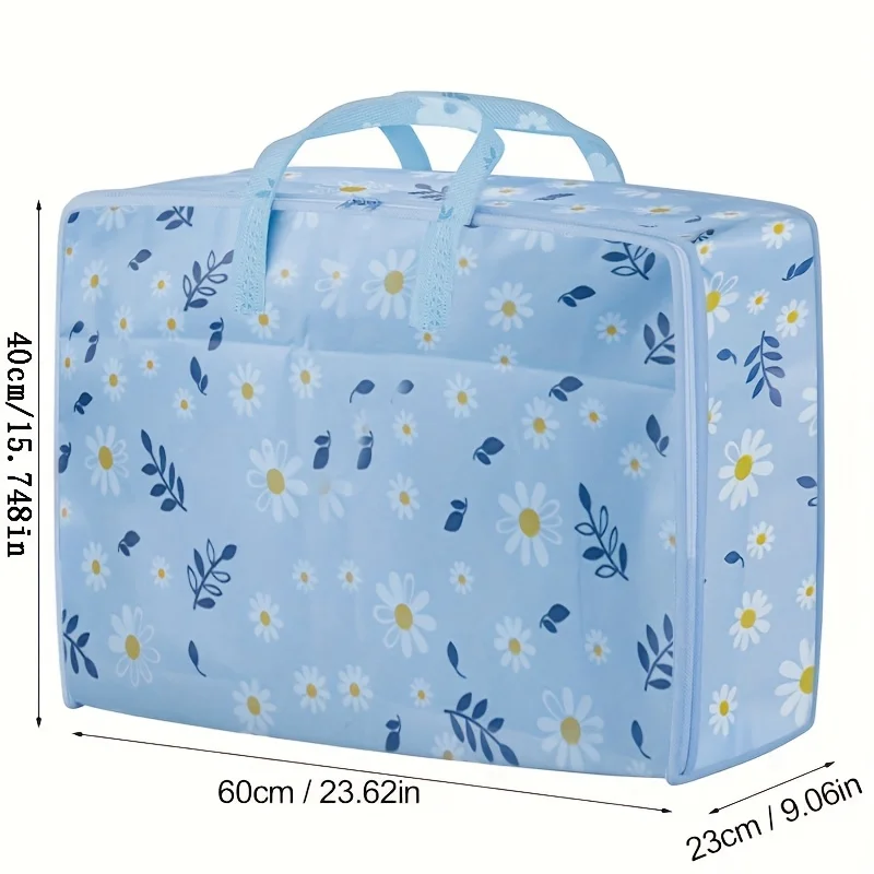 1pcs non-woven zou chrysanthemum storage bag, wide handle, smooth zipper, dustproof and mildew-proof, suitable for clothes, etc 5