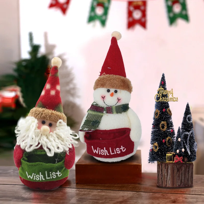 Christmas Snowman Santa Doll Decoration
