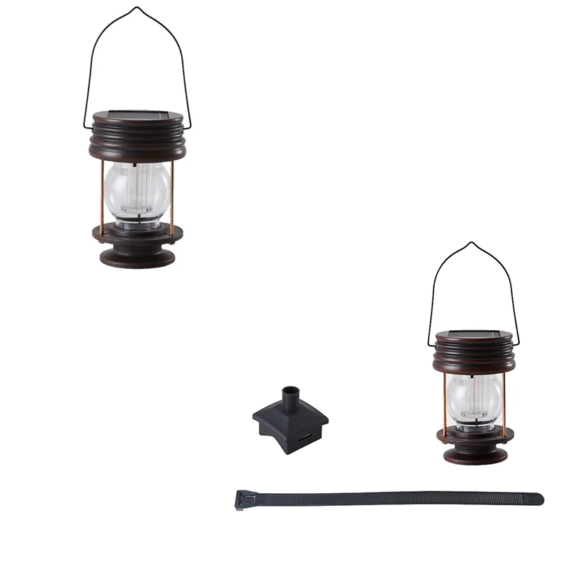 

Solar Outdoor Courtyard Balcony Retro Decorative Lamp Can Be Rained Down Chandelier Villa Garden Hanging Lantern A Easy Install