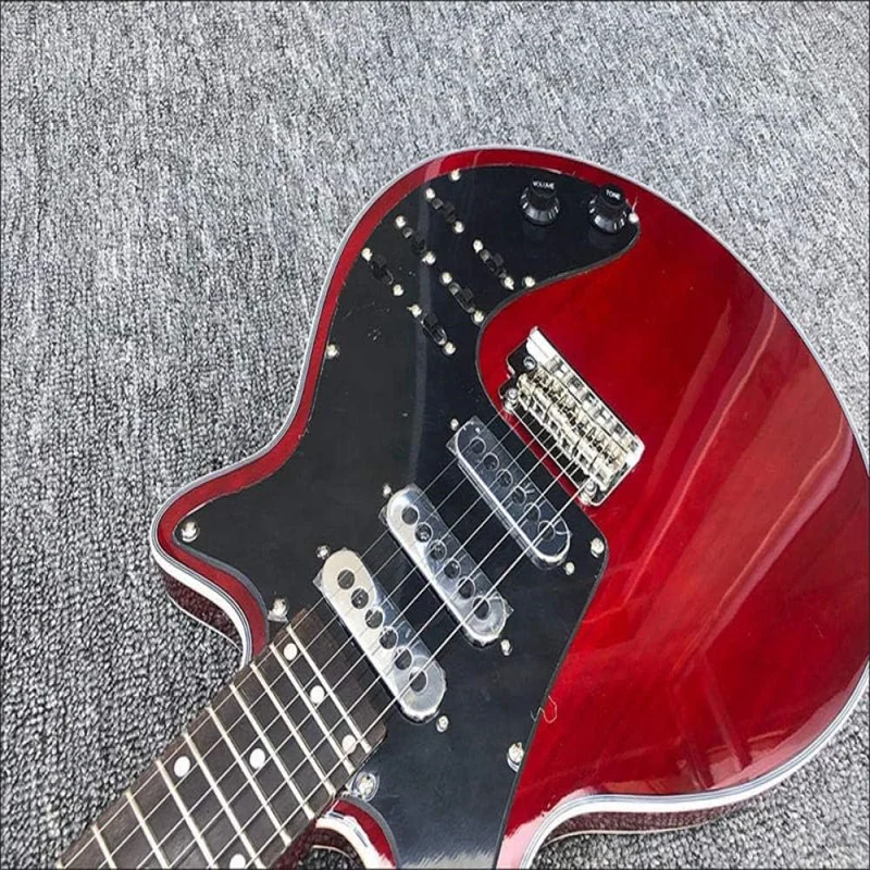ヴィンテージの赤いエレキギター,高品質,チェリーレッド,6弦,車