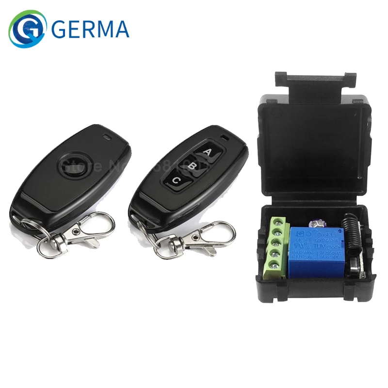 GERMA 범용 무선 원격 제어 스위치, 릴레이 수신기 모듈, 433 Mhz RF 1CH 3 CH, 433 Mhz, DC 12V