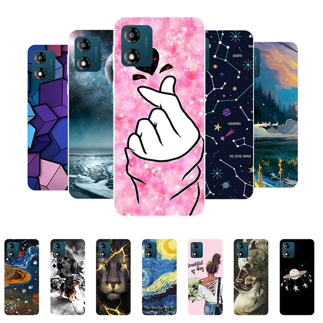 For Phone Case Motorola Moto E13 Back Cover Luxury Marble Black Silicone  Soft Coque For Moto E13 4G Case MotoE13 E 13 6.5 Funda