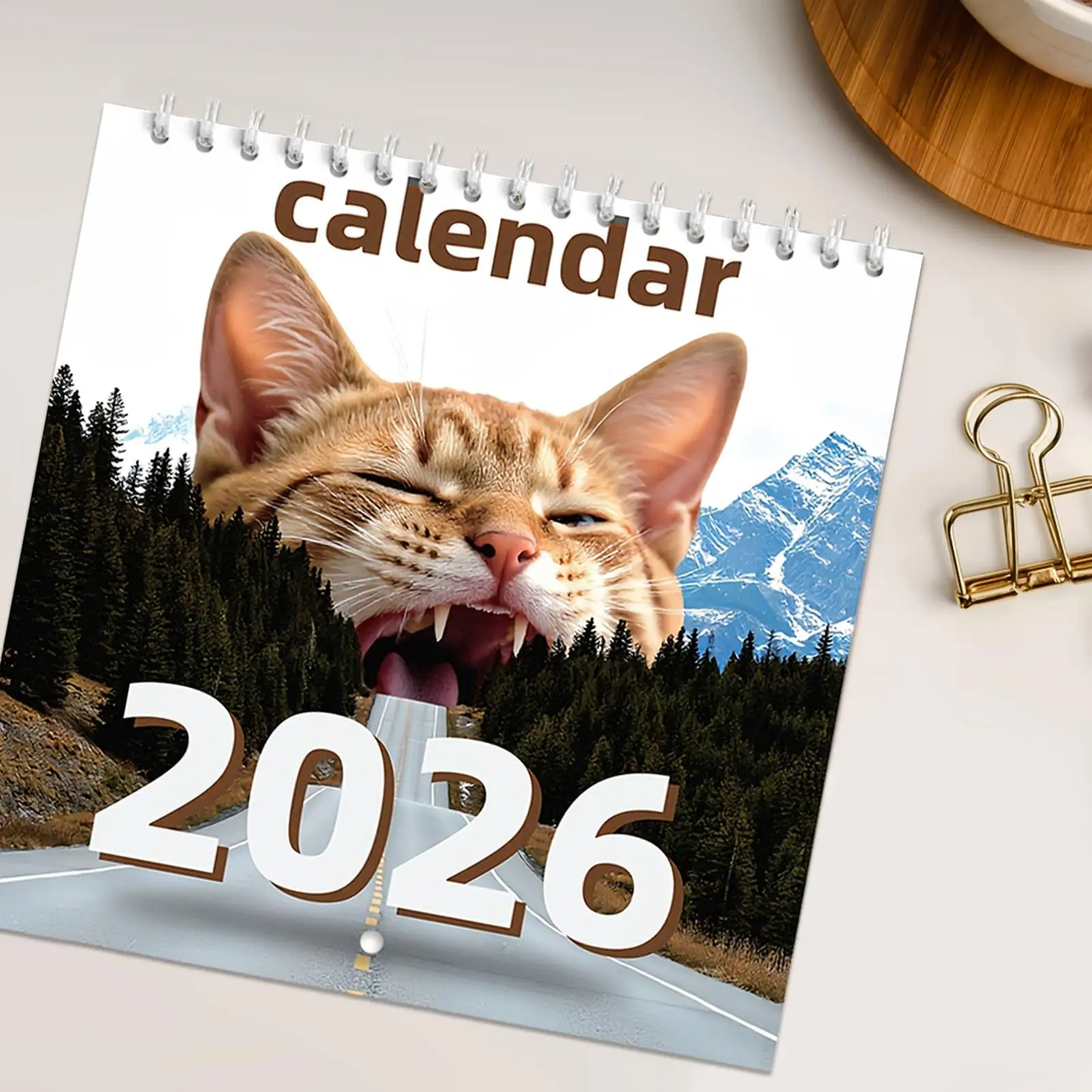 2026 Desk Calendar Cat Theme Calendar Monthly Vertical Holidays Reminder Scheduling Tool For Girls Teachers Adults Boys Students