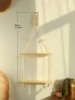 Wood Wall Shelf Macrame 5