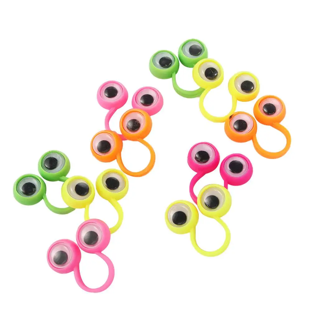 

Gift Plastic Rings Kids Gift Move Eyes Toys Active Eye Ring Eye Finger Puppets Eyes Ring Finger Cool Toys Wiggle Eyes Toy