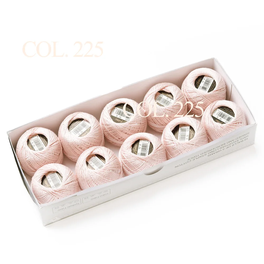 Egyptian Long Staple Cotton Embroidery and Hand Sewing Thread Set - 10 Balls