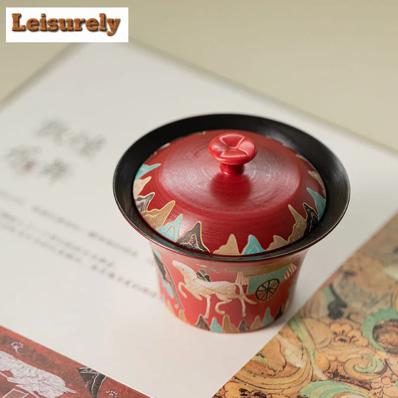 Dream Of Dunhuang Tea Set Complete Set Traditional Tea Ceremony Set Tea Maker Teapot And Tea Cup Set Tableware Accessories Gift