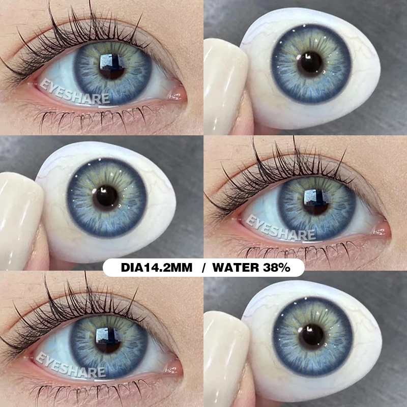 EYESHARE Blue Vision Fashion Contact Lenses - Korean Style Natural Colored Eye Lenses