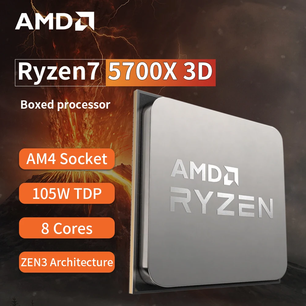 [CPU] AMD Ryzen 7 5700X3D - R7 5700X3D 5000 Series 8-Core 4.1 GHz ($220.37) [AliExpress]