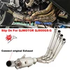 Motorcycle Exhaust Escape System Modified Front Link Pipe Connect Original Muffler Slip On For QJMOTOR QJ800GS-G QJ 800 GS-G