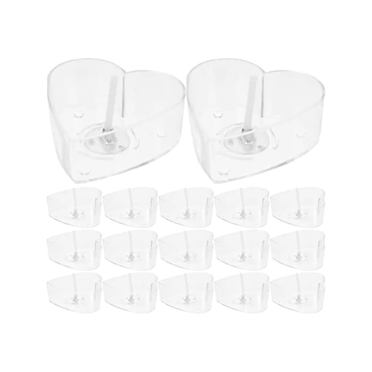 

30 шт. чашки для свечей в форме сердца с фитилями