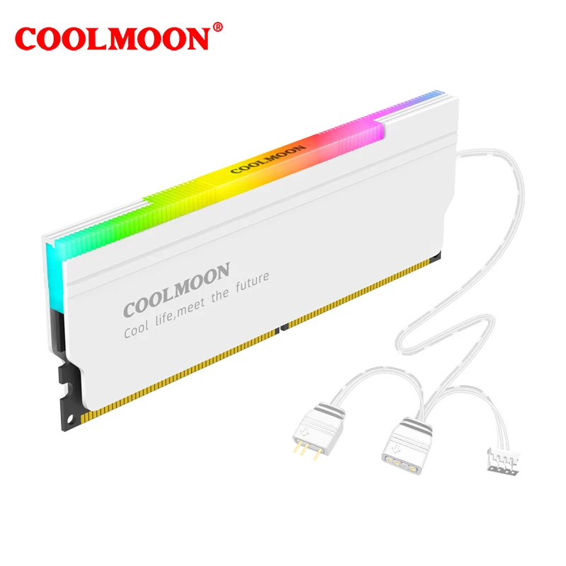 데스크탑 컴퓨터 PC 메모리용 열 실리콘 패드 DDR 메모리 RAM 쿨러, ARGB DDR4 DDR3 메모리 방열판, 5V-3 핀