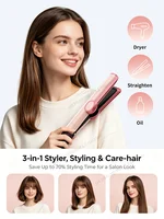 Exp. locale France SenCiciMen 2 en 1 lisseur haut. qual. ions négatifs sèche-cheveux sans abîmer les chev., contr. intelligent température anti-frisottis cheveux plus brillants et plus lisses cadeau idéal pour femme 4