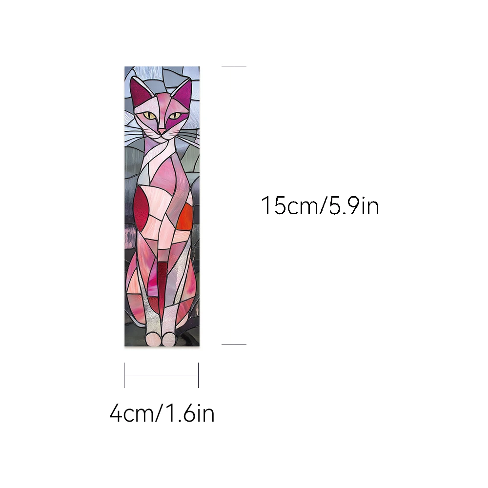 Cat Glass Textured Bookmarks 30pcs for Reading Book Marking