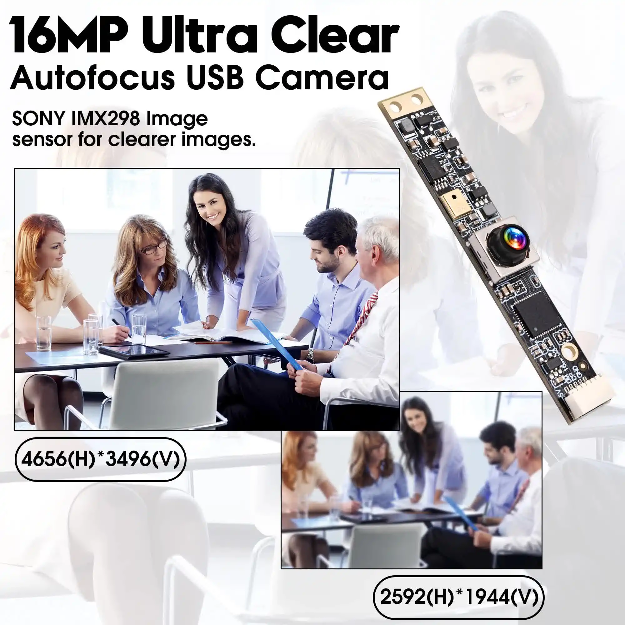 SVPRO 자동 초점 USB 카메라 모듈 내시경 MX298 미니 보드, 은행 장비, 비디오 문짝 휴대폰용, 16MP, 4656x3496