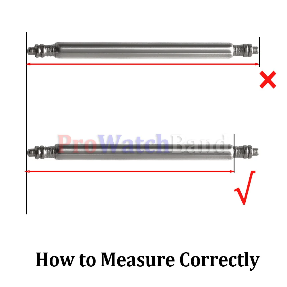 Spring Bar Watch Band Strap Connecting Pins - 1.8mm Diameter, 8-26mm Length