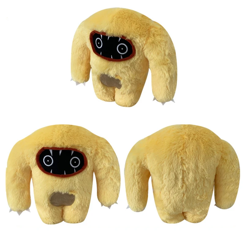 

Yellow JOYVILLE Happy Valley Tooth Show Monster Doll Dinosaur Horror Game Surrounding Halloween Plush Toys