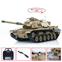 Tongde Model 1/16 RTR RC Battle Tank M60A1 ERA USA Remote Control BB Infrared Battle Toy RTR 320° Model Tank Toys for Boys 1