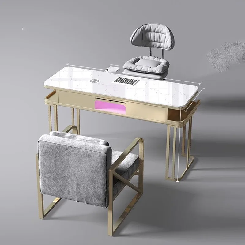 Organiser Design Nail Desk Workstation European Drawer Dust Collector Nail Desk Professionals Luxury Mesas Plegables Furniture
