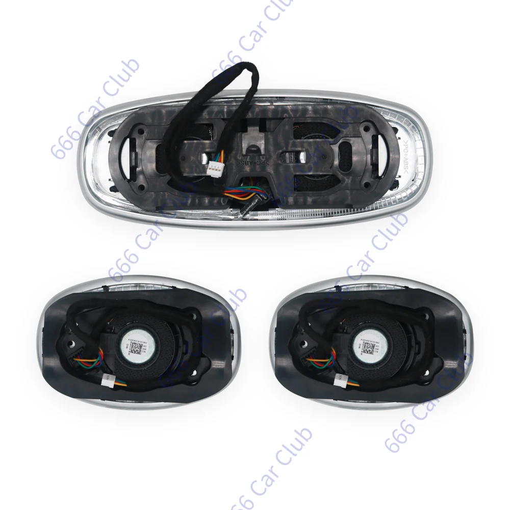자동차 지붕 천장 LED 스피커, 메르세데스 벤츠 W222 W213 W205 W167 X253 C/E/S 안경 케이스, 회전 트위터 사운드 경적, 64 색