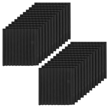 24 szt Czarne panele akustyczne dźwiękochłonne piankowe płytki akustyczne Studio piankowe kliny dźwiękowe 2 5X30X30Cm tanie i dobre opinie NONE CN (pochodzenie)
