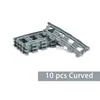 Straight train tracks Curved accessories car blocks Building Sets DIY 10-100 pcs kids toys moc bricks City switch rail crossing 6