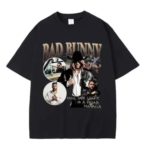 Rapper Bad Bunny Nadie Sabe Lo Que Va A Pasar Mera T Shirt Per Fan Maniche Lunghe O Corte
