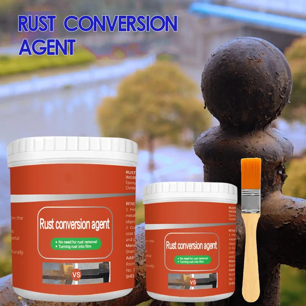 Rust Converter Paint with Brush Long Lasting Metal Anti Rust Coating Multi Functional Treatment Accessories