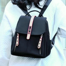 

2022 New Women's Backpack Solid Color Feminina Oxford Bagpack High Quality Waterproof Rucksack Fashion Ladies Anti Theft Mochila