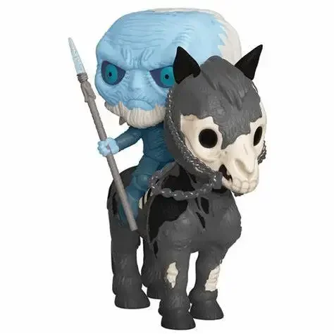 thumbnail image 4 of FUNKO Pop Rides Game of Mounted Whtie Walker 60# 06# Thrones the Night King Ride on Horse Figura de acción Colección Modelo Juguetes, 4 of 5