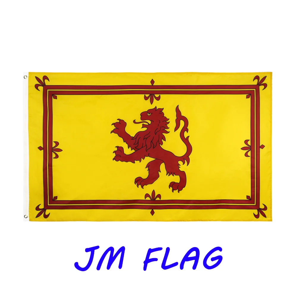 Jmflag 90X150Cm Royal Lion Ramping Scozia Flag Banner Decorativo Stampato In Poliestere