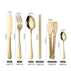 11 Pcs/lot Picnic Tableware Kit Portable Stainless Steel Knife Fork Spoon Plate Cutlery Set Outdoor Travel Camping Equipment 4