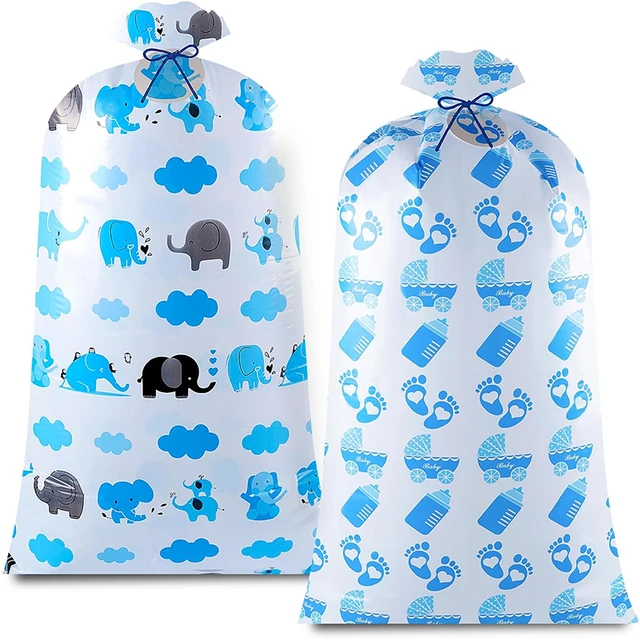 2 Pcs 60 Oversized Gift Bags Extra Large Jumbo Plastic Bags with Ropes and  Tag for Party Baby Shower Favors Blue Pink Elephant - AliExpress