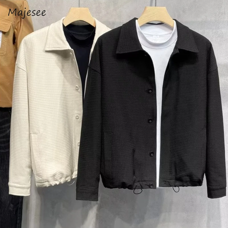 

Solid Jackets Men Chic Cozy All-match Simple Basic Korean Style Males Business Outwear Pocket Design Harajuku Hot Sales Clothing