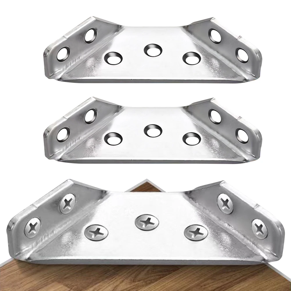 10Pcs Universal Furniture Corner Connector Triangle Reinforcement Fasteners Furniture Corner Fixing Tool for Furniture
