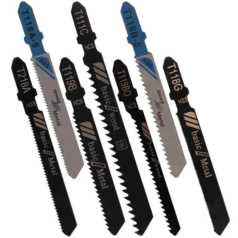 20 Pieces Jigsaw Blades Set T-Shaft HCS Assorted Jig Saw Blades for Wood Plastic and Metal Cutting for Black & Decker Metabo 2