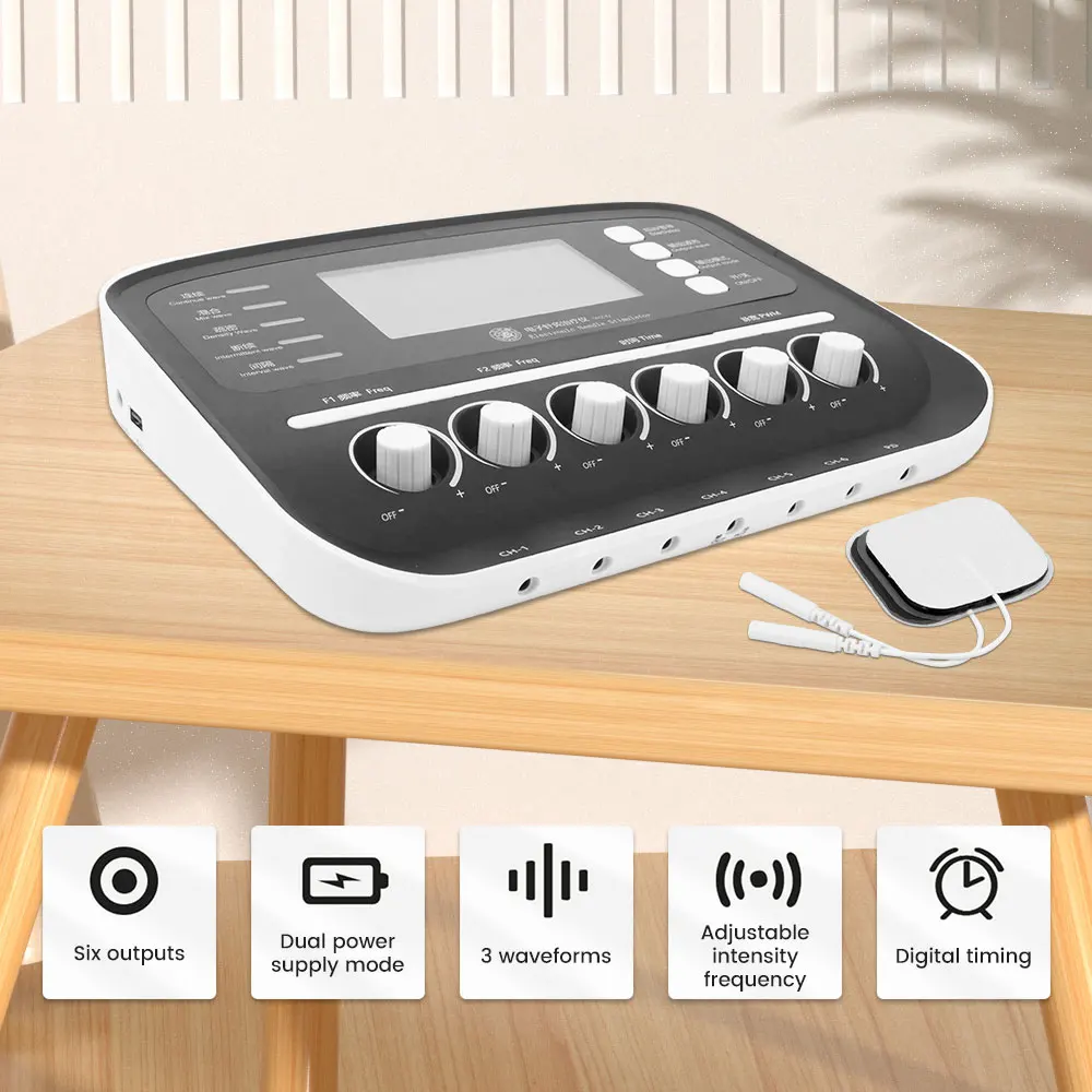 

Needle Electric Muscle Stimulator 6 Output Channel Electroacupuncture Acupuncture Physiotherapy TENS Machine Equipment Massager
