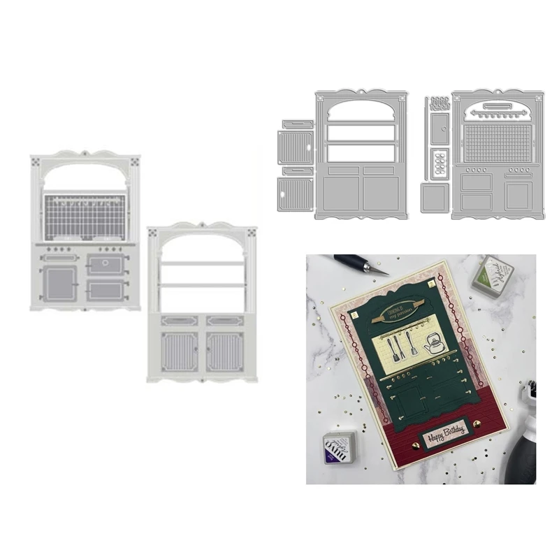

2022 New Metal Cutting Dies Scrapbooking For Paper Making The 2D Perfect Kitchen Die Set Embossing Frame Card Craft No Stamps