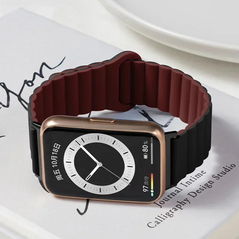 Silicone Sport Replacement Wristband with Magnetic Clasp