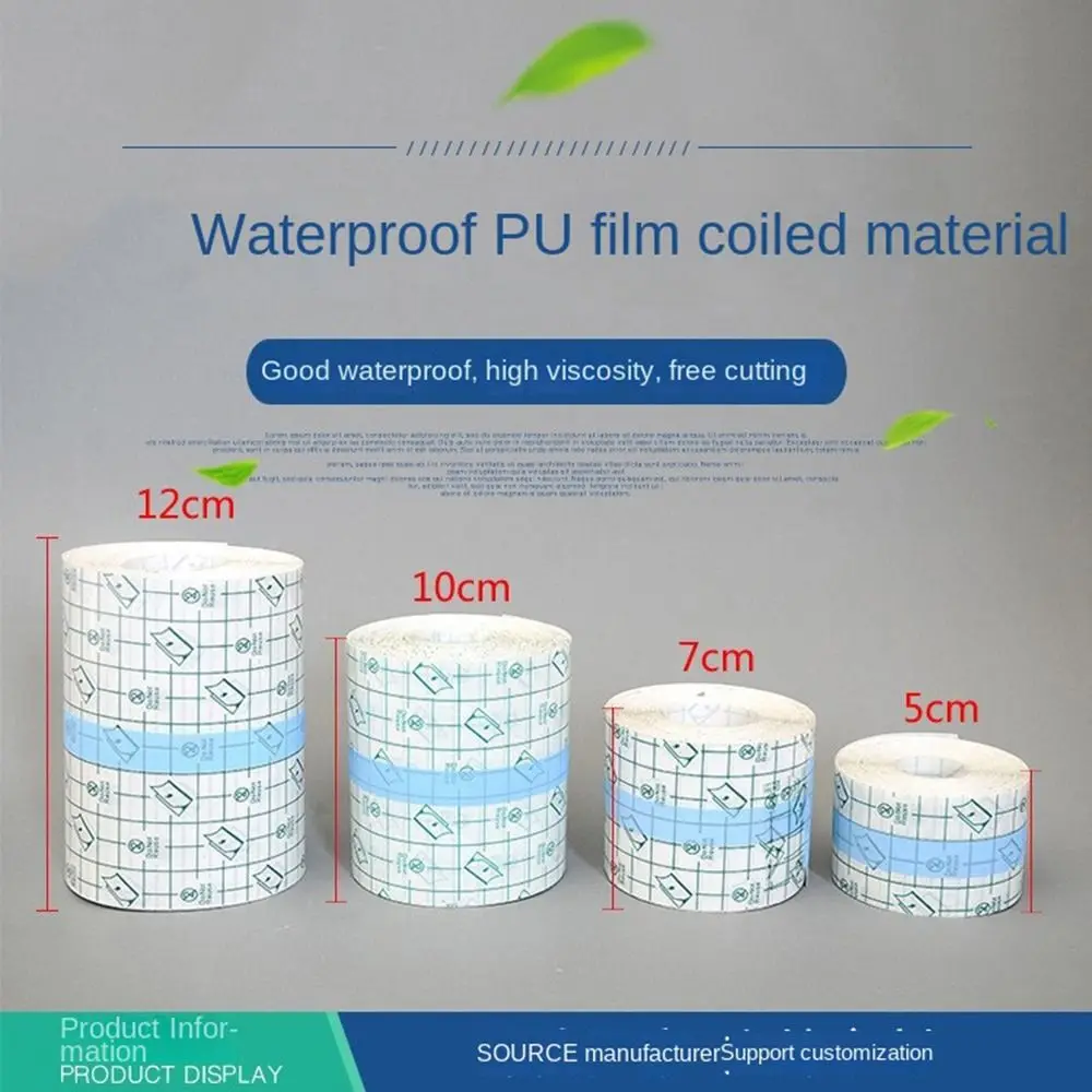 Adhesive Tape 1Roll Dressing Bandages Waterproof Transparent Plaster Sticker PU film Stretch Bandage