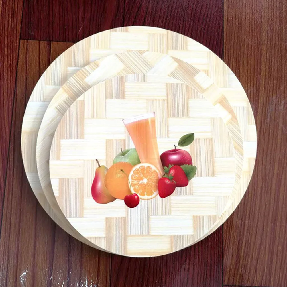 

6 Pcs Rustic Style Placemats Decor Wood Dining Table Accessories Home Coasters Household Decorations For