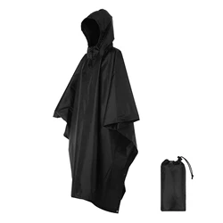 Versatile Waterproof 3-in-1 Poncho and Outdoor Shelter (Black)