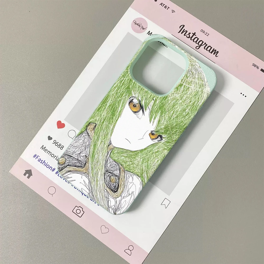 Side view of anime phone case