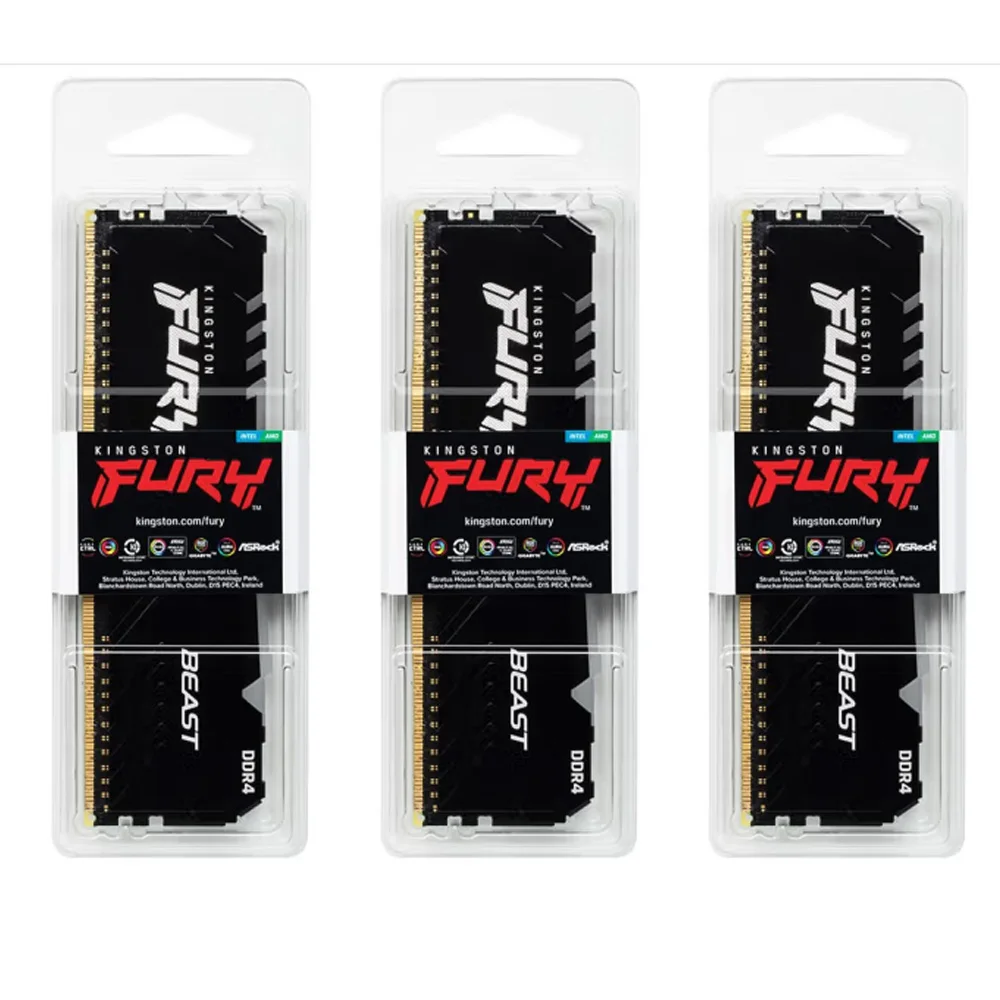 Kingston Fúria Besta Rgb Ddr4 2666mhz 3200mhz 3600mhz Ram de Desktop Memória Ram Rgb Ddr4 Ram gb 16 8gb Fúria Besta Ddr4 100% Novidades - Imagem 2