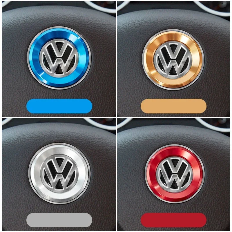 2026 핫 포 폭스바겐 자동차 스티어링 휠 자동차 엠블럼 스티커 액세서리 폭스바겐 VW R-라인 GTI R 폴로 골프 투아렉 P용