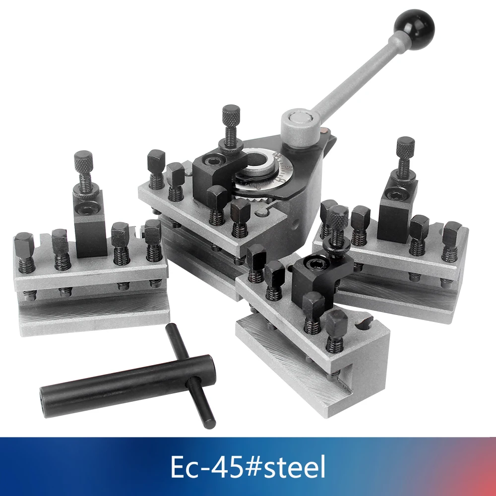 Quick Change Tool Post Set Turret lathe tool holder Aa Eb Ec 12x12mm 15x15mm for WM210V&WM180V&0618&C2&BD-6 120-250mm Bed Swing tool holder lathe tool holder lathe tool