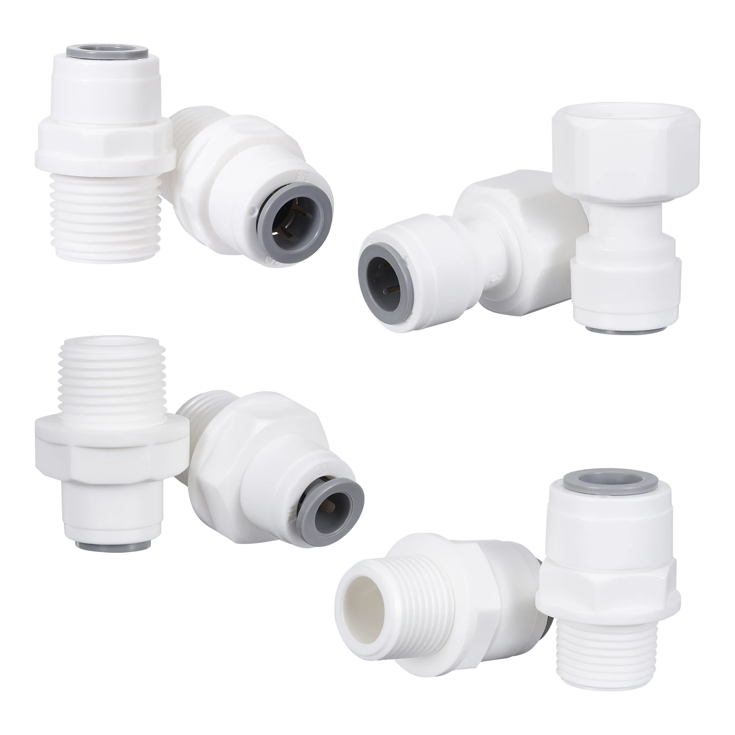 10Pcs Straight RO Water Fitting Male Female Thread 1/4 3/8 Coupling Hose Pipe Connector Water Filter Reverse Osmosis Parts