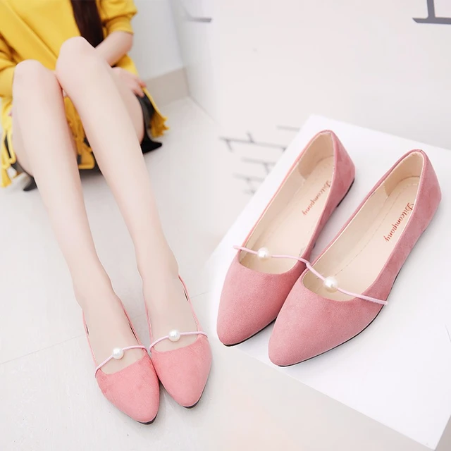 Brand New Women Flats Shoes Low Heel Ballet Round Toe Shallow Shoe Slip On  Loafer Soft Ballet Flat Shoes zapatos Size40 - AliExpress