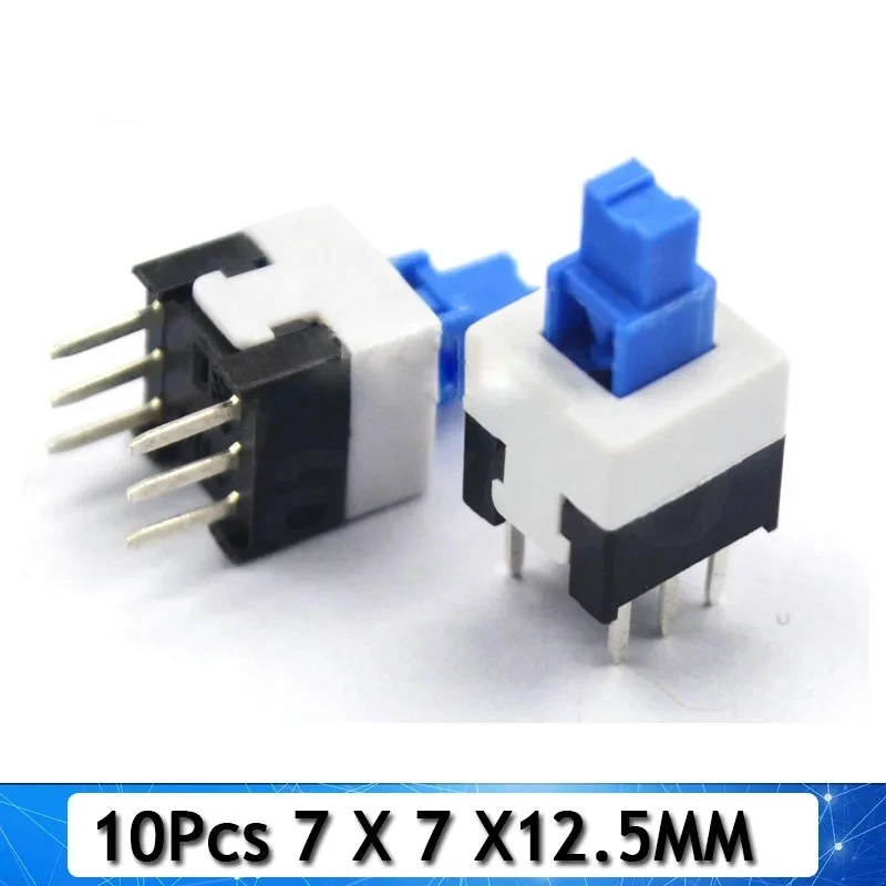 thumbnail image 1 of 10 piezas/lote de microinterruptores táctiles de 6 pines con bloqueo/desbloqueo automático de 5,8 x 5,8, 7 x 7, 8 x 8, 8,5 x 8,5 mm, 1 of 5