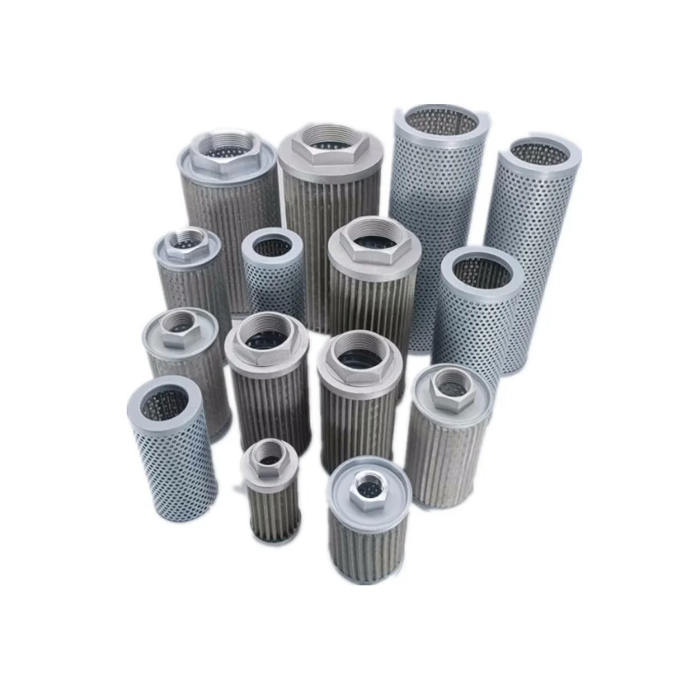 Industrial hydraulic oil return filter element 1 inch 1.5 inch 2 large flow diesel filter element steel mesh paper mesh